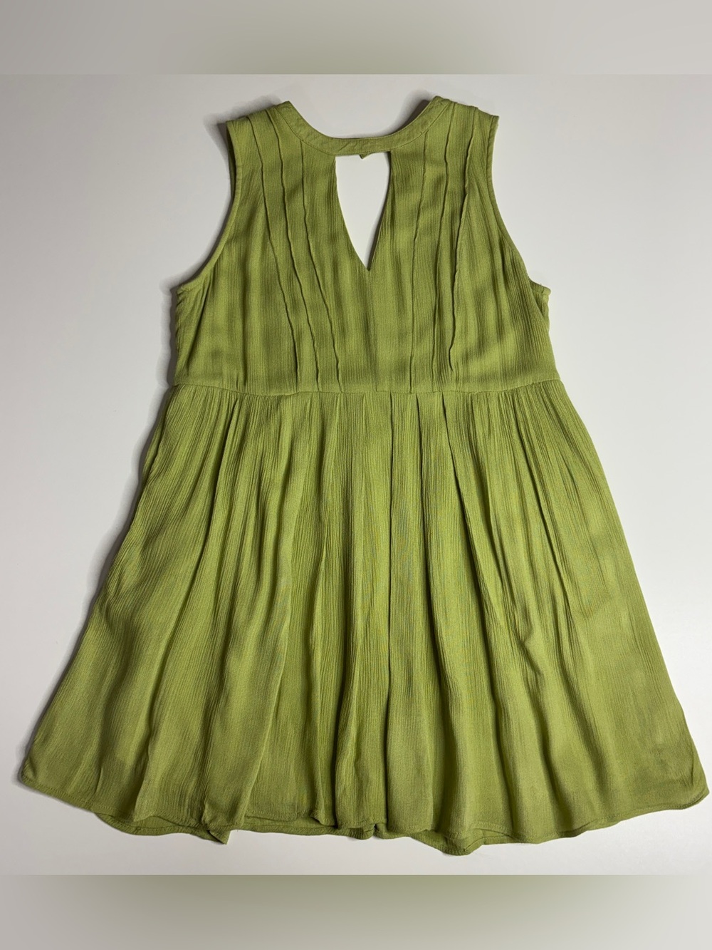 Entro Olive Green Gauze Babydoll Dress Boho Cottagecore Fairycore M